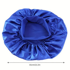 2pcs Satin Bonnet Night Sleep Hair Caps Silky Double Layer Hats