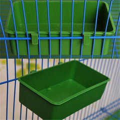 Creative Green Parrot Bathtub & Food Tray for Birds