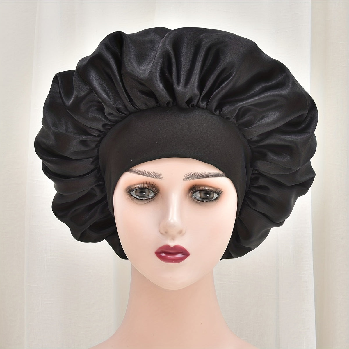 Wide Elastic Cap Hair Care Hat for Sleep