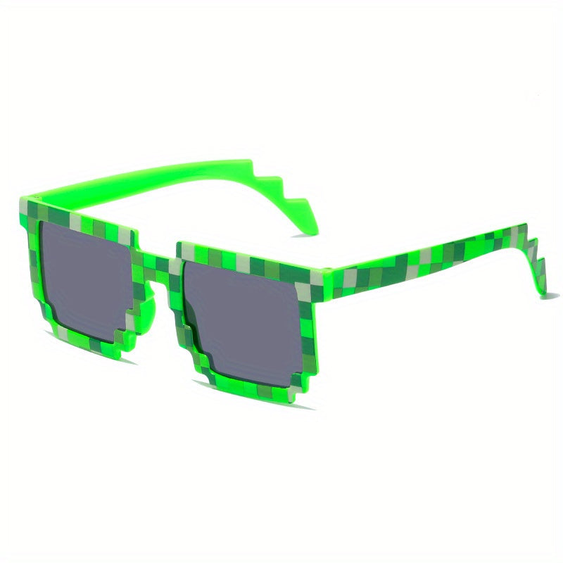 Gamer Robot UV Protection Sunglasses Cosplay Pixel Mosaic Sun Glasses