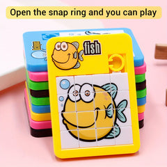 10 Mini Animal Sliding Puzzles Kids Brain Teasers Fun Learning Toys