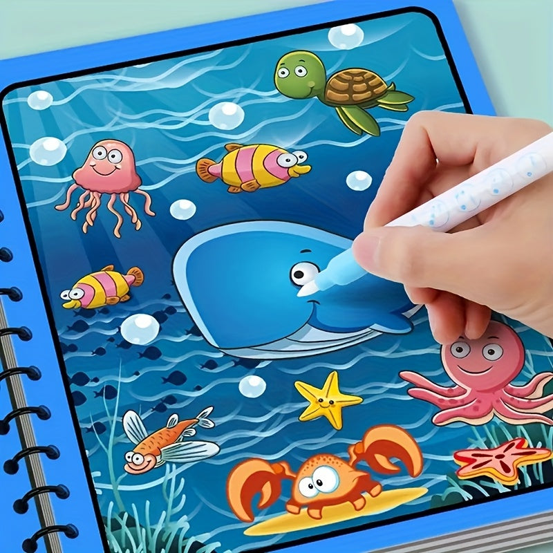 Magic Watercolor Book Coloring Journal Reusable Art Activity Book