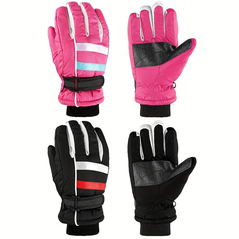 Kids Skiing Gloves Winter Waterproof Snowboard Gloves