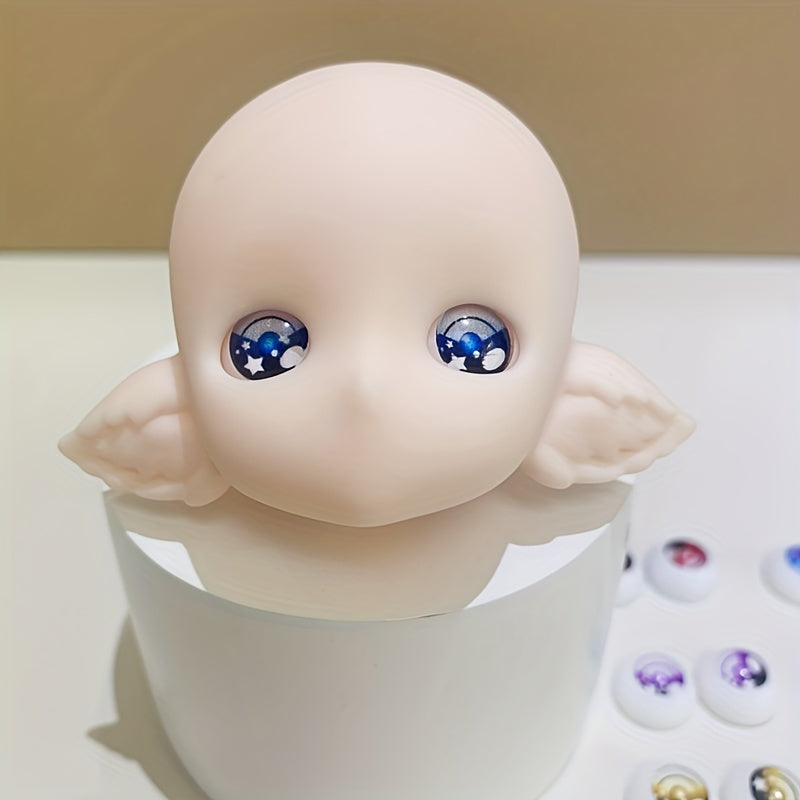 12pcs 14mm Doll Eyes DIY Doll Crafts Semi circular Plastic Eyes