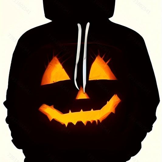 Halloween Pumpkin Pattern Print Hoodies For Men