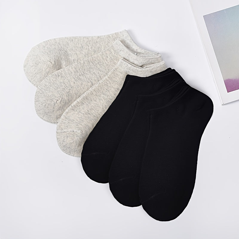 6 Pairs Classic Solid Low Cut Ankle Socks Women's Stockings