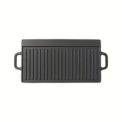 Cast Iron Double Sided Grill Non stick Barbecue Pan Indoor Stove Or Outdoor