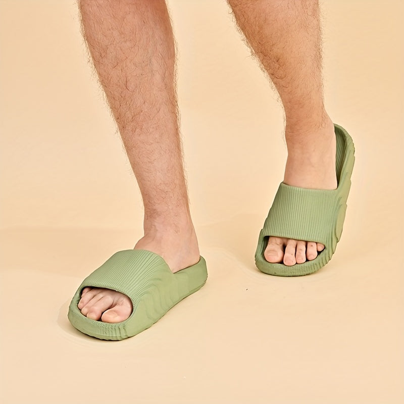 Men's Cloud Slides Pillow Slippers Open Toe Shoes Indoor Outdoor Non-Slip