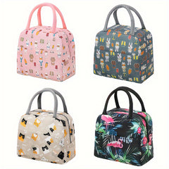 Animal Printed Insulated Lunch Box Cooler Bag for Office School Picnic Beach Cam