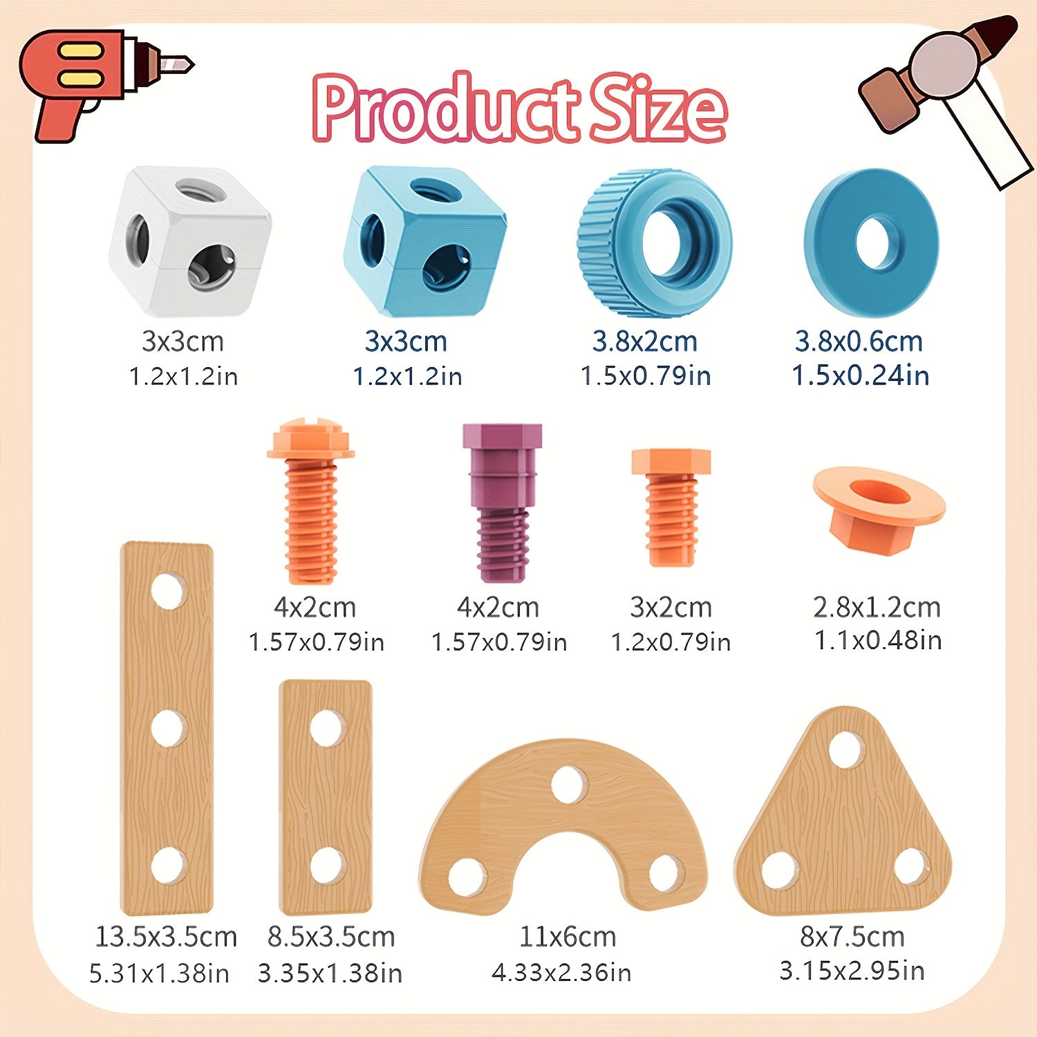 Kids' House Tool Kit DIY Learning Toy Set with Drill and Wrenches