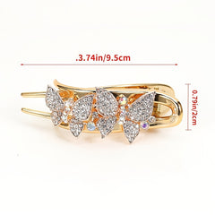 Flower Hair Clips Rhinestone Inlaid Hair Claw