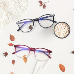 Retro Round Frame Reading Glasses for Men Anti Blue Light Casual Eyeglasses