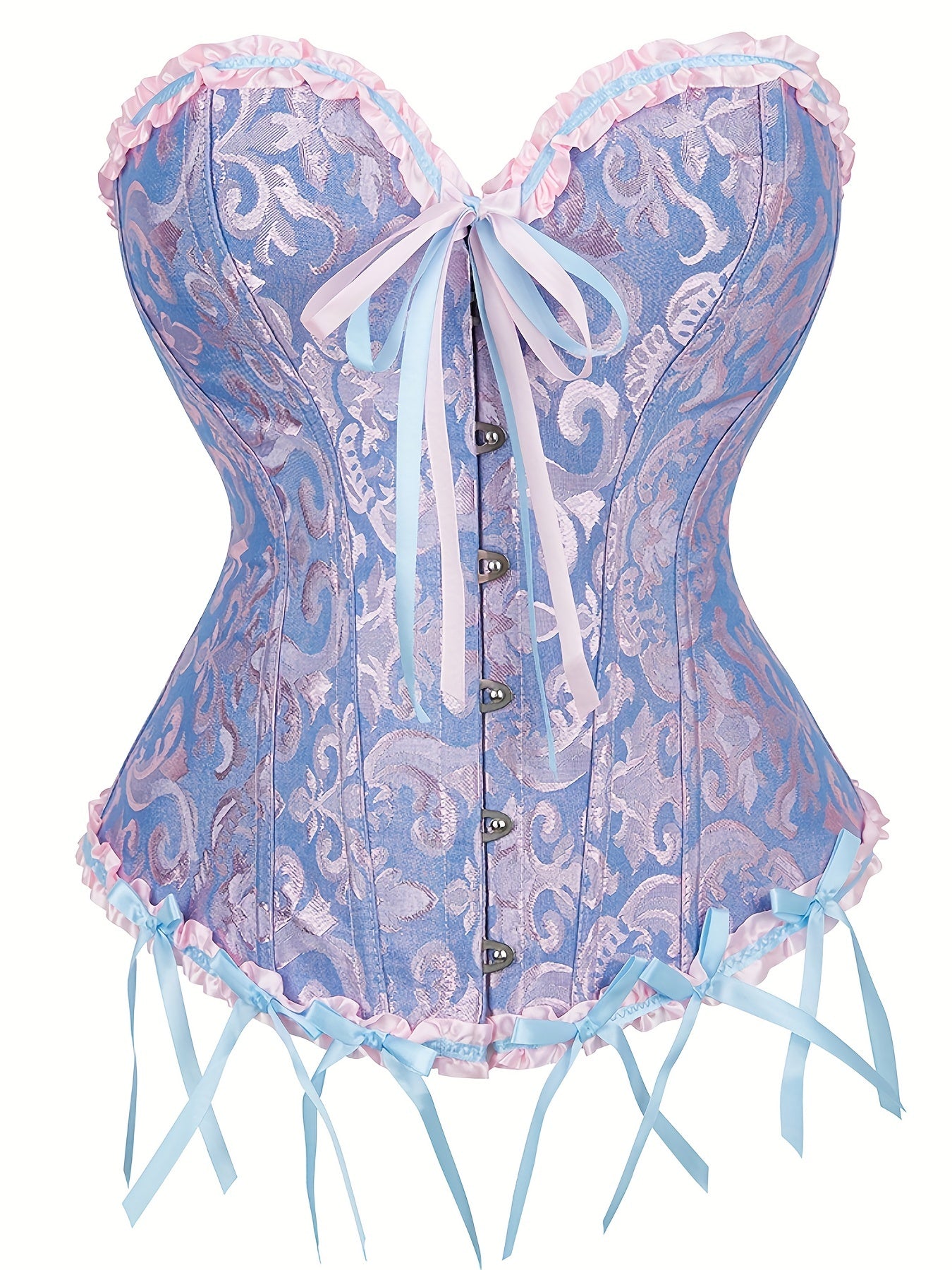 Strapless Corset Bustier Tummy Control Lace Up Body Shaper