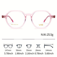 Square Clear Lens Glasses For Women Men Casual Jelly Nearsighted Myopia