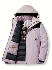 Women's Windproof Hooded Jacket for Fall & Winter