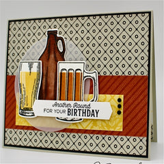 Wine Bottle Metal Cutting Dies and Stamps Set