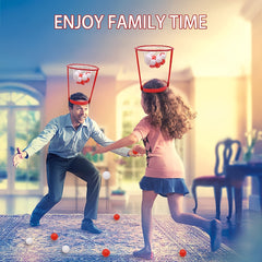 2 Pack Basketball Party Game - Adjustable Basket Net Headband