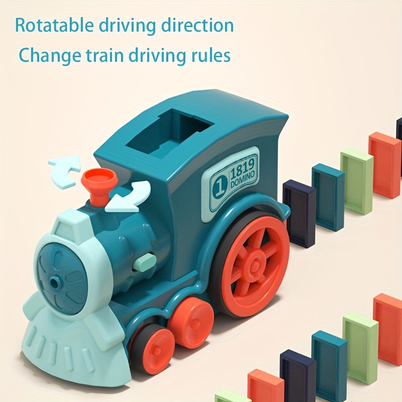 Domino Train Toy Set Automatic Domino Building And Stacking Toys