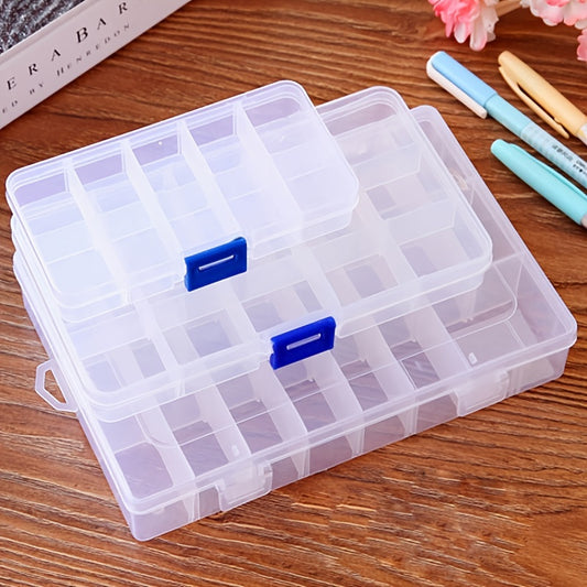 Plastic Compartment Jewelry Storage Box Earrings Organizer Case