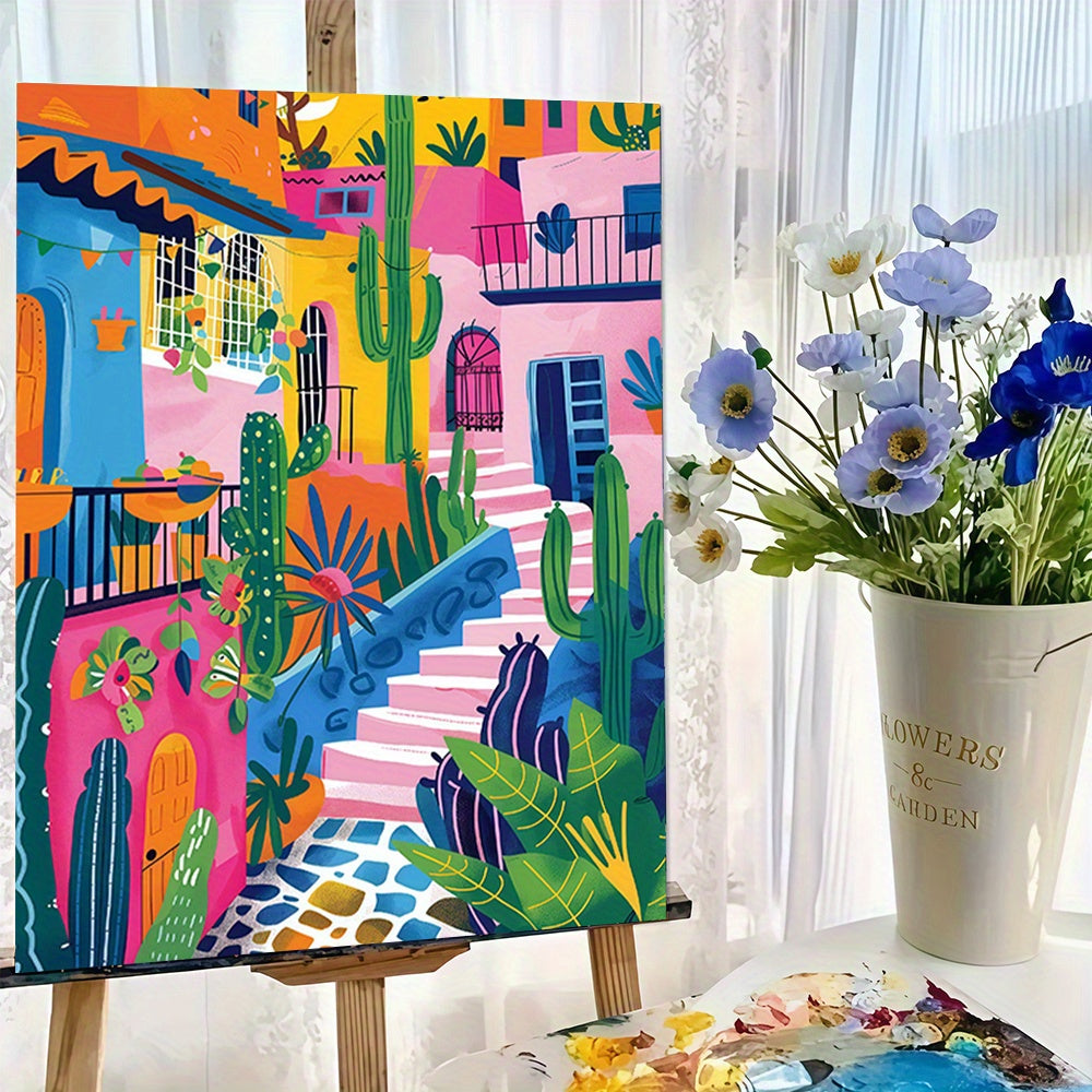 Unique Architecture DIY Acrylic Painting by Numbers Kit