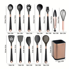 Silicone Utensil Set Non Stick Kitchen Tools Washable Cooking Utensils Kit