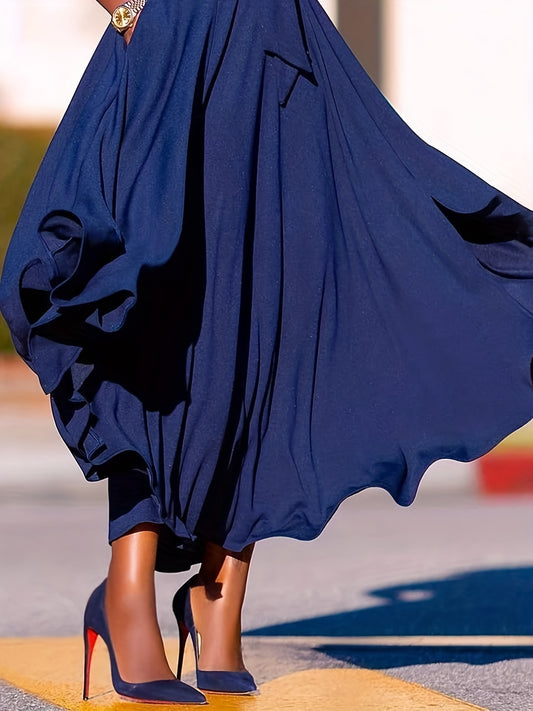  Casual Solid Maxi Skirt High Rise Stretch Belted With Pockets