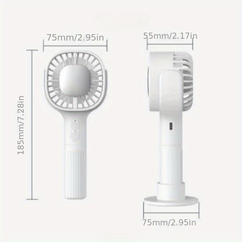 Portable Handheld Desktop Fan Manual Pocket Outdoors Office