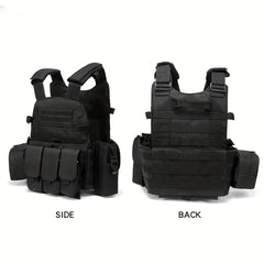 Tactical Camo Plate Carrier Vest for Camping