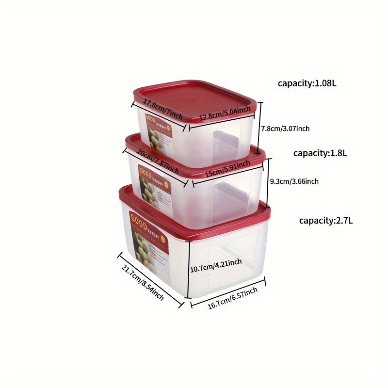 3pcs Food Storage Box Set Kitchen Accessories Organization