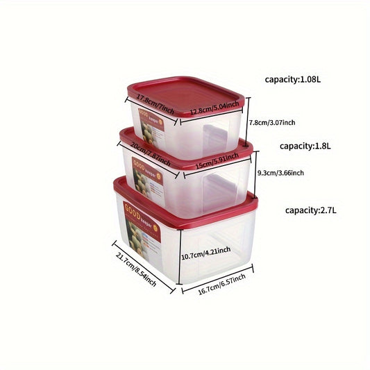 3pcs Food Storage Box Set Kitchen Accessories Organization