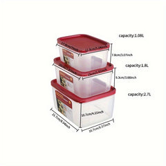 3pcs Food Storage Box Set Kitchen Accessories Organization