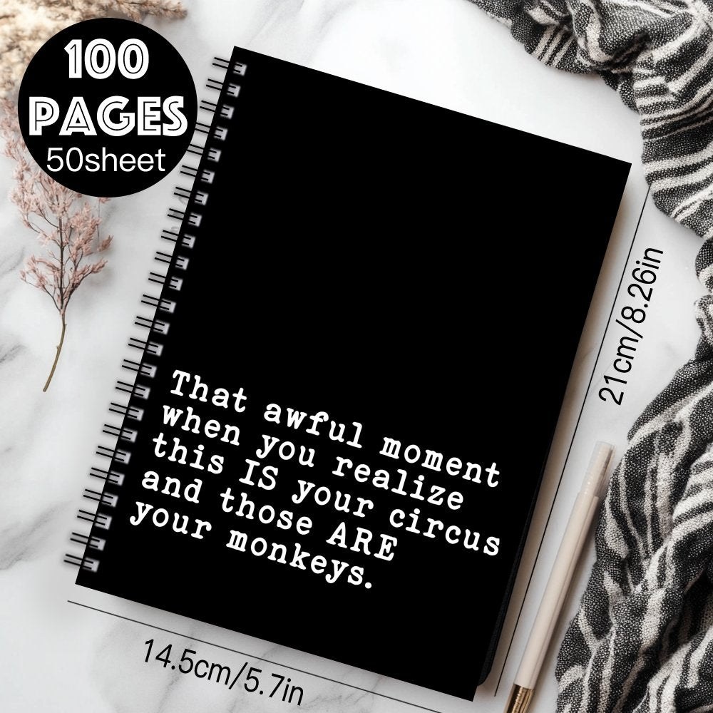 Funny Quote Spiral Notebook for Office Manager