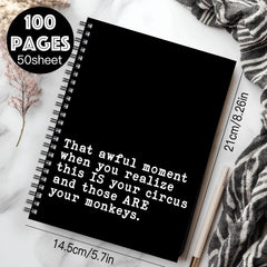 Funny Quote Spiral Notebook for Office Manager