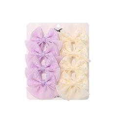8pcs Baby Girls Bow Hair Clip Party Hair Accessories Sets