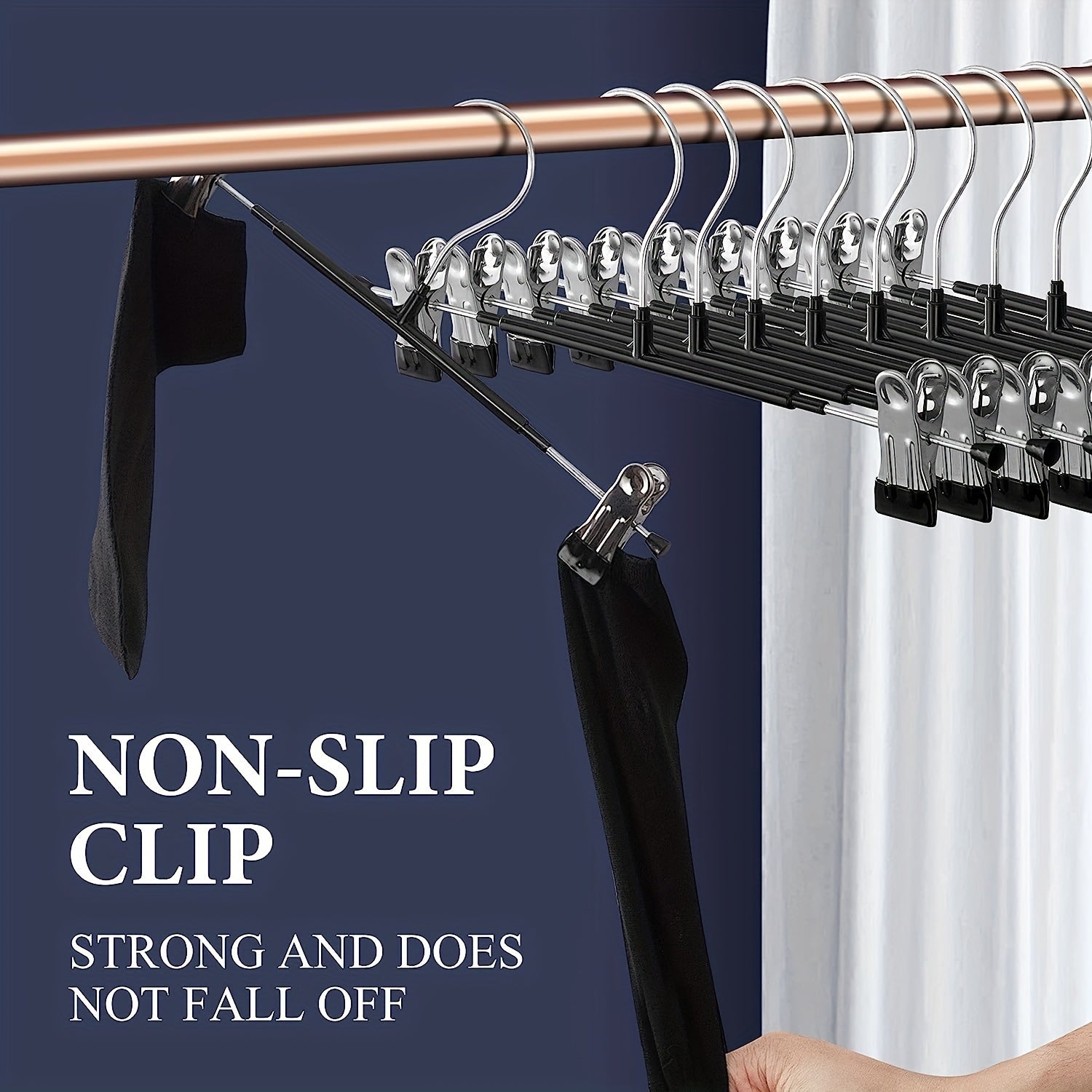 10pcs Pants Plastic Drying Hangers Clothes Storage