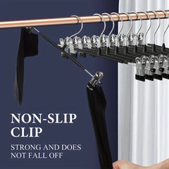 10pcs Pants Plastic Drying Hangers Clothes Storage