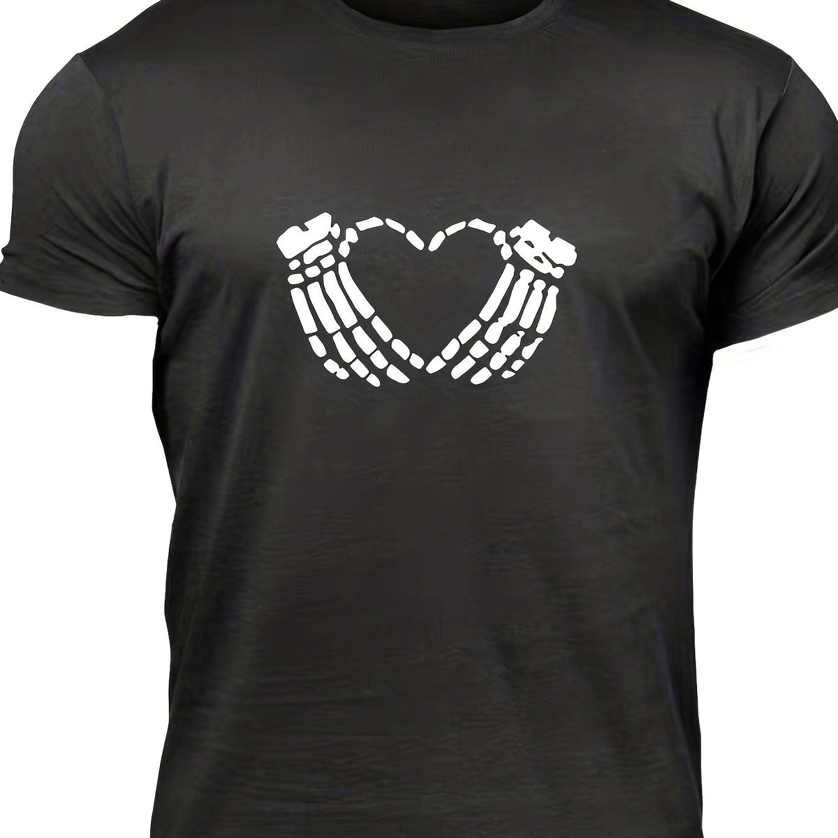 Men's Heart Graphic T shirt Casual Stretch Tee Summer Outdoor