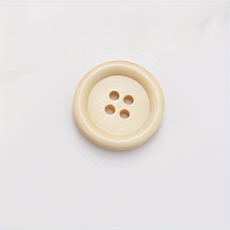 5pcs Natural Wooden Buckle Four Eyed Wooden Button DIY Clothing Accessories