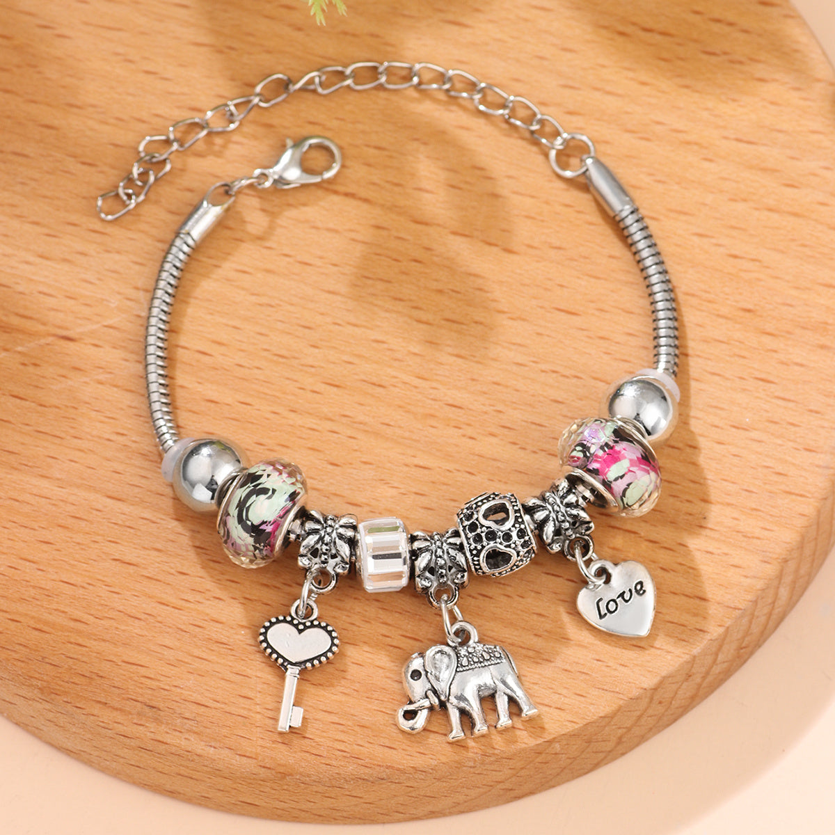 Elephant Charm Bracelet Animal Hand Decoration Jewelry Gift