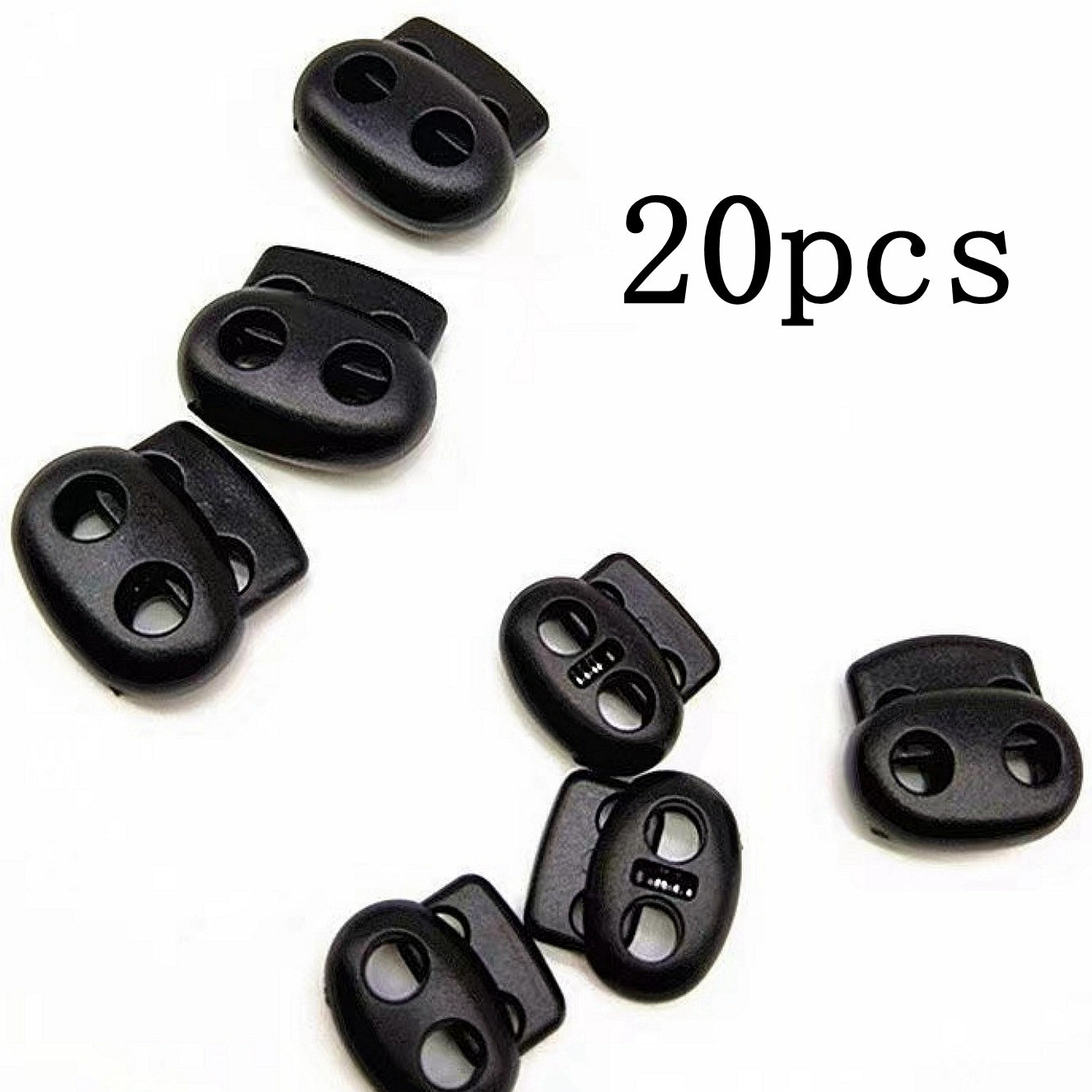 Plastic Cord Locks DIY Spring Stop Fastener Lanyard Cord Clips Buttons