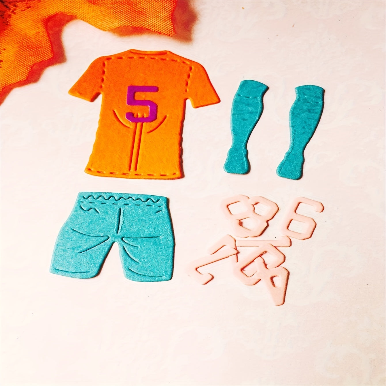 Football Wear Number Cutting Die Stencil DIY Craft