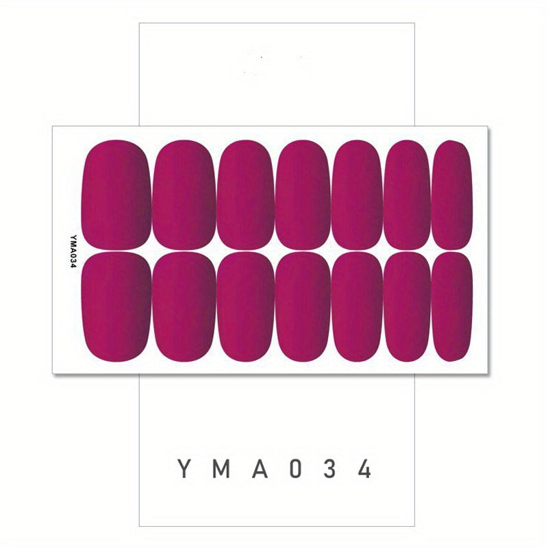Retro Nail Polish Strips Self-Adhesive Gel Nail Wraps