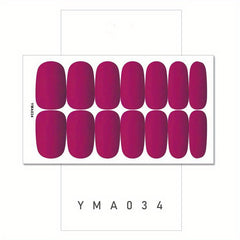 Retro Nail Polish Strips Self-Adhesive Gel Nail Wraps