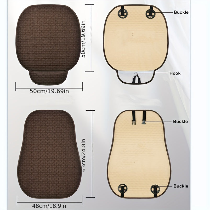 Car Seat Cover Protector Linen Front Rear Back Protect Pad Mat