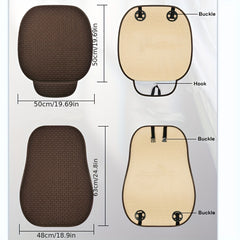 Car Seat Cover Protector Linen Front Rear Back Protect Pad Mat