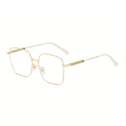 Glitter Rhinestone Square Lens Glasses For Women Men