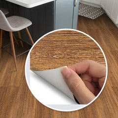 Wood Grain Print Waterproof Floor Sticker 119x18cm