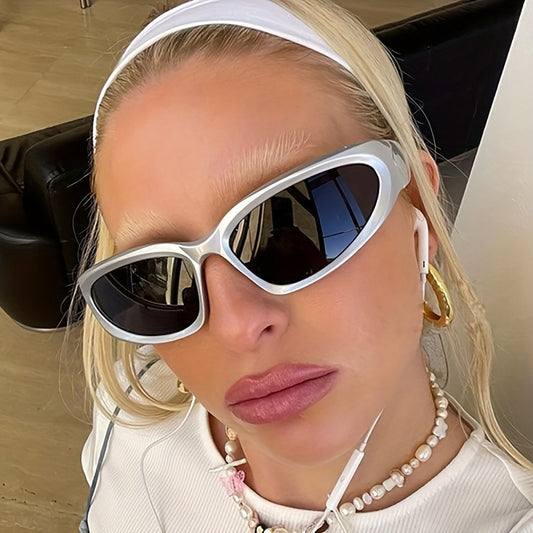 Y2K One piece Sunglasses Cyberpunk Mirror Lens Glasses UV400