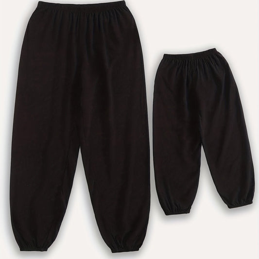Breathable Matching Sports Trousers for Mom and Daughter