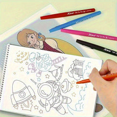 36 KING Ergonomic Gel Pens 0.35mm Fine Tip Bright Colors for Study Office Art